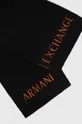 Armani Exchange szalik z domieszką wełny czarny