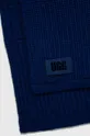 Шарф з домішкою вовни UGG темно-синій