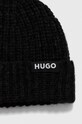 Μάλλινος σκούφος και κασκόλ HUGO 50501504 μαύρο