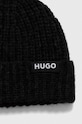 HUGO czapka i szalik wełniany 50501504 czarny