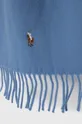 Vlnený šál Polo Ralph Lauren modrá