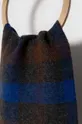 Μάλλινο κασκόλ Woolrich Wool Buffalo Check Scarf σκούρο μπλε