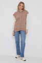 Γιλέκο από μείγμα μαλλιού Sisley 103WMU00L.7K3 μπεζ AW23