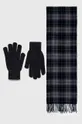 σκούρο μπλε Κασκόλ και γάντια Barbour Tartan Scarf & Glove Gift Set Unisex