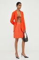 Kožená sukně BOSS 50495166 oranžová AW23