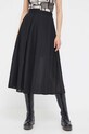 Βαμβακερή φούστα DKNY casual μαύρο P3EN0QBY