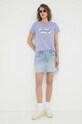 Levi's fustă din denim albastru A4694.0015