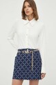 MICHAEL Michael Kors fustă din denim cu modele albastru MF3709D9NJ