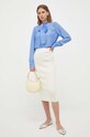 MICHAEL Michael Kors fusta de lana MF370AB4VR bej AW23