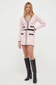 Twinset spódnica z domieszką wełny 232AP3281 różowy AW23