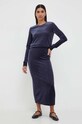 Max Mara Leisure fusta 2337760336600 bleumarin AW23