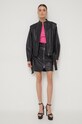 Δερμάτινο μπουφάν HUGO 50499563 μαύρο AW23