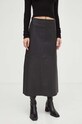 Δερμάτινη φούστα By Malene Birger Q66175085 μαύρο AW23
