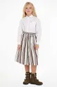 белый Детская хлопковая юбка Tommy Hilfiger Для девочек