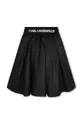 Dievčenská bavlnená sukňa Karl Lagerfeld čierna