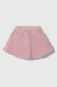 Dječja suknja od samta United Colors of Benetton roza