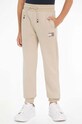 Детски спортен панталон Tommy Hilfiger трикотаж бежов KB0KB08475.74.122.9BYX