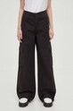 Levi's pantaloni de bumbac BAGGY CARGO negru A6077.0003