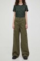 Levi's spodnie bawełniane BAGGY CARGO A6077.0004 zielony AW23