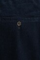 Universal Works spodnie sztruksowe PLEATED TRACK PANT granatowy 29519