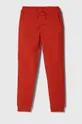 czerwony Guess spodnie dresowe bawełniane dziecięce Chłopięcy