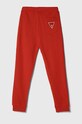 Guess spodnie dresowe bawełniane dziecięce L93Q24.KAUG0.9BYX czerwony AW23