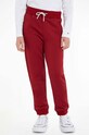 Tommy Hilfiger spodnie dresowe dziecięce dzianina bordowy KB0KB08278.74.122.9BYX