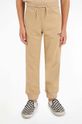 Calvin Klein Jeans spodnie dresowe dziecięce dzianina beżowy IB0IB01282.9BYX