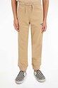 Παιδικό φούτερ Calvin Klein Jeans πλεκτό ύφασμα μπεζ IB0IB01282.9BYX