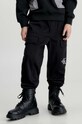Calvin Klein Jeans spodnie dziecięce z elastanem czarny IB0IB01675.9BYX