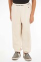 Calvin Klein Jeans spodnie dresowe dziecięce dzianina beżowy IB0IB01681.9BYX