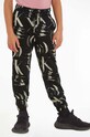 Calvin Klein Jeans spodnie dresowe bawełniane dziecięce wzorzyste czarny IB0IB01894.9BYX