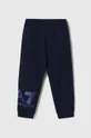 Дитячі бавовняні штани EA7 Emporio Armani темно-синій