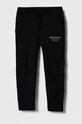 Abercrombie & Fitch pantaloni de trening pentru copii tricotaj negru KI234.3025