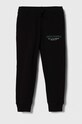 Abercrombie & Fitch pantaloni de trening pentru copii tricotaj negru KI234.3300