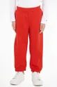 czerwony Tommy Hilfiger spodnie dresowe dziecięce Chłopięcy