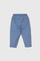 Detské bavlnené nohavice United Colors of Benetton modrá
