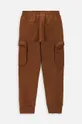Детские хлопковые штаны Coccodrillo коричневый