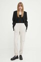 Bruuns Bazaar pantaloni Brassica Cilla BBW3556 bej SS24