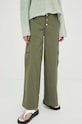 Résumé pantaloni de bumbac verde 18131004