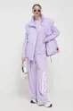 HUGO spodnie bawełniane fioletowy