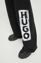 czarny HUGO spodnie bawełniane