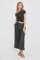 Pepe Jeans spodnie lniane Feva PL211643.728 zielony AW23