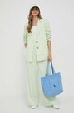 Pepe Jeans spodnie z domieszką lnu Monna PL211649.610 zielony AW23
