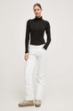Roxy pantaloni Backyard ERJTP03238 alb AW23