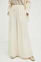 Штани з домішкою льону By Malene Birger Campine Q71784001 бежевий AW23