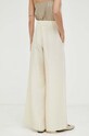 Одяг Штани з домішкою льону By Malene Birger Campine Q71784001 бежевий