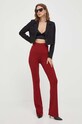 Patrizia Pepe pantaloni 8P0444.K9J5A burgundia AW23