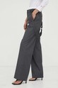 Remain pantaloni din amestec de lana gri 500362514