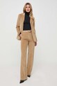 MICHAEL Michael Kors spodnie sztruksowe MF330HR9LM beżowy AW23